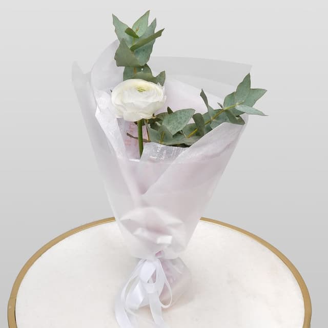 Букет из Ранункулюсов «Серебряный Звон» Букет из Ранункулюсов «Серебряный Звон»