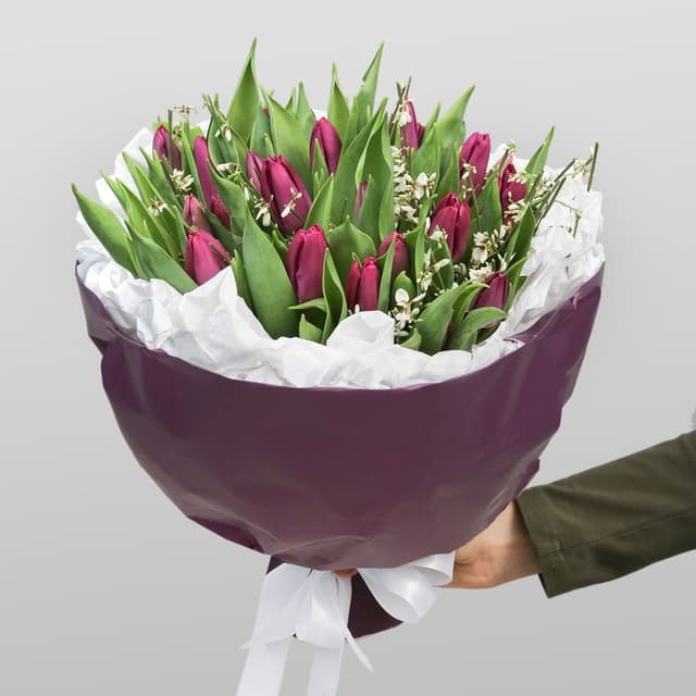 Букет Тюльпанов «Фиолетовый сад» Букет Тюльпанов «Фиолетовый сад»