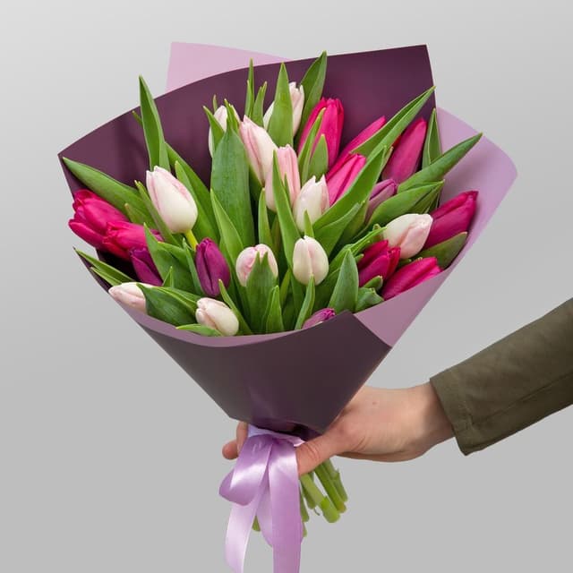 Букет из Тюльпанов «Ощущение счастья» Букет из Тюльпанов «Ощущение счастья»