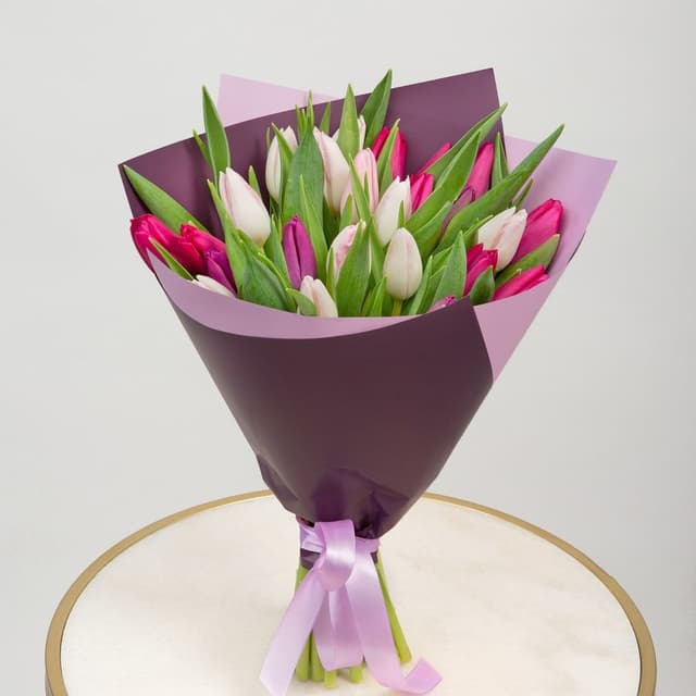 Букет из Тюльпанов «Ощущение счастья» Букет из Тюльпанов «Ощущение счастья»