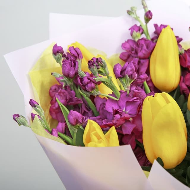 Букет из Тюльпанов и Маттиол «Жизнь в красках» Букет из Тюльпанов и Маттиол «Жизнь в красках»
