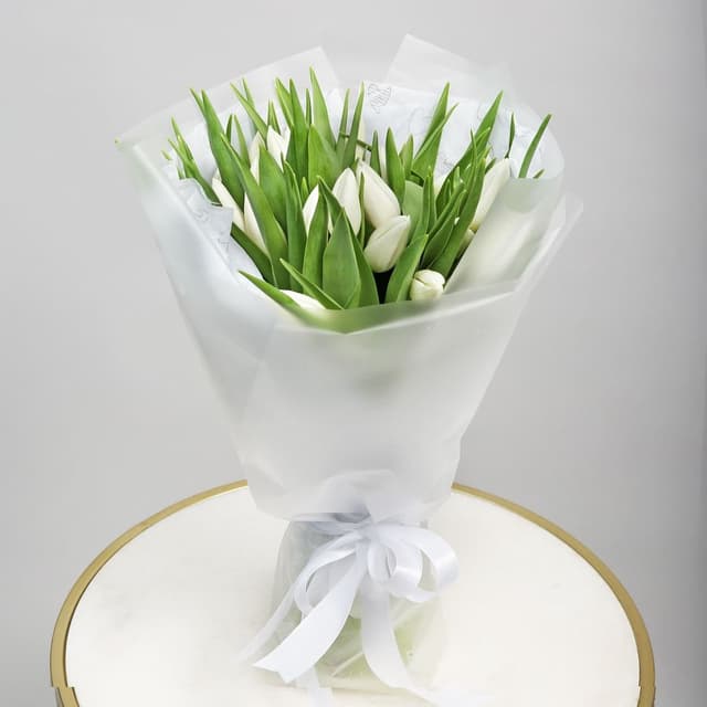 Букет из Тюльпанов «Снежная лагуна» Букет из Тюльпанов «Снежная лагуна»