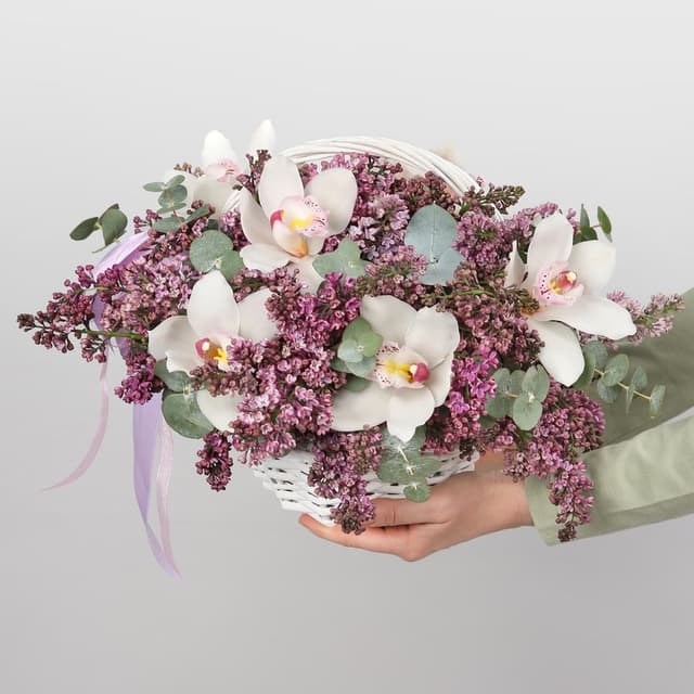 Композиция из Сирени и Орхидеи «Пышные ароматы» Композиция из Сирени и Орхидеи «Пышные ароматы»