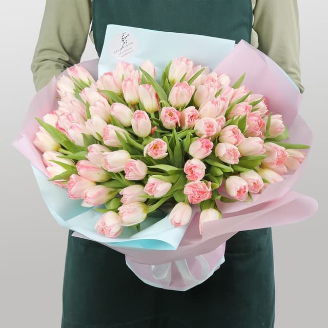 Букет из пионовидных Тюльпанов «Сила любви» Букет из пионовидных Тюльпанов «Сила любви»