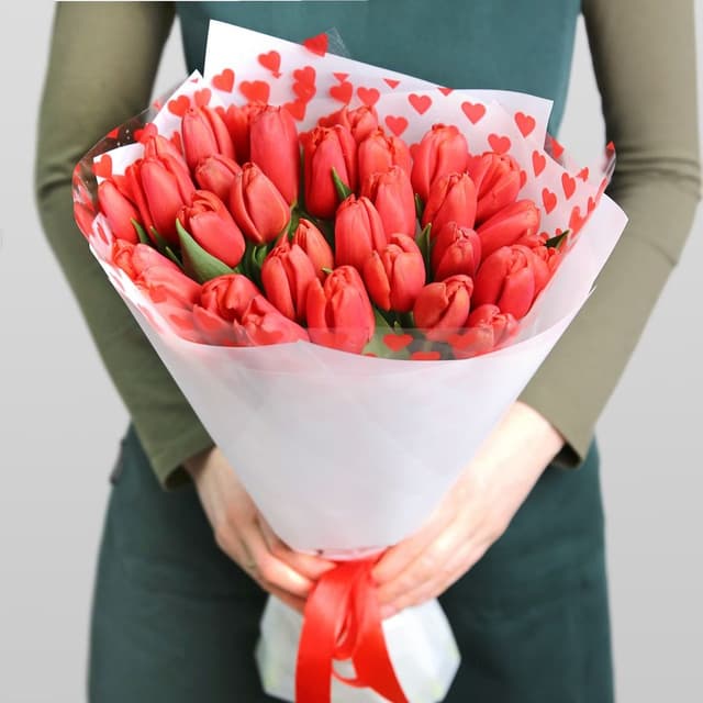 Букет Красных Тюльпанов «Алые паруса» Букет Красных Тюльпанов «Алые паруса»