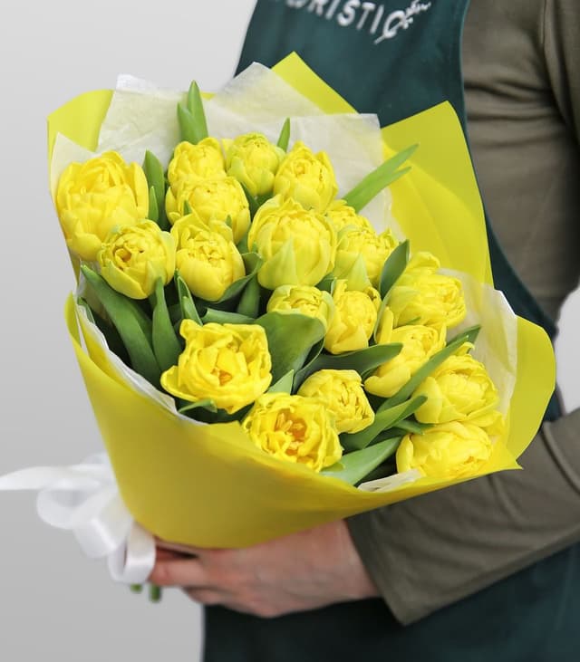 Букет Желтых Пионовидных Тюльпанов «Лимонный щербет» Букет Желтых Пионовидных Тюльпанов «Лимонный щербет»
