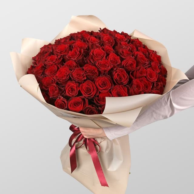 Букет из 75 Роз Эквадор «Рубиновое пламя» Букет из 75 Роз Эквадор «Рубиновое пламя»