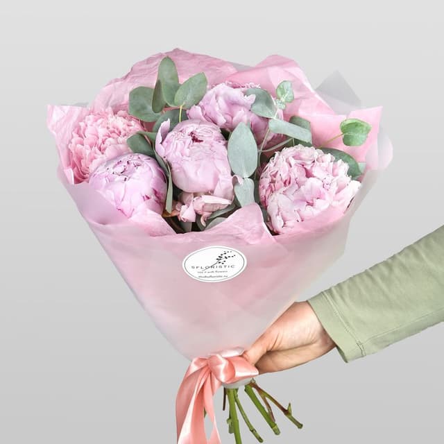 Букет из Пионов и Эвкалипта «Пастельный сон» Букет из Пионов и Эвкалипта «Пастельный сон»