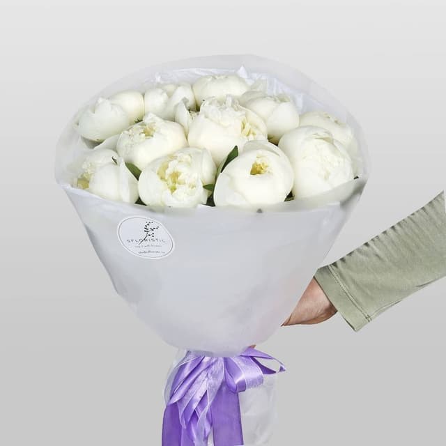 Букет из Пионов «Сияние чистоты» Букет из Пионов «Сияние чистоты»