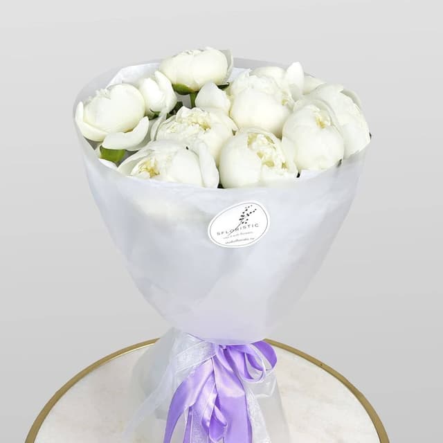 Букет из Пионов «Сияние чистоты» Букет из Пионов «Сияние чистоты»