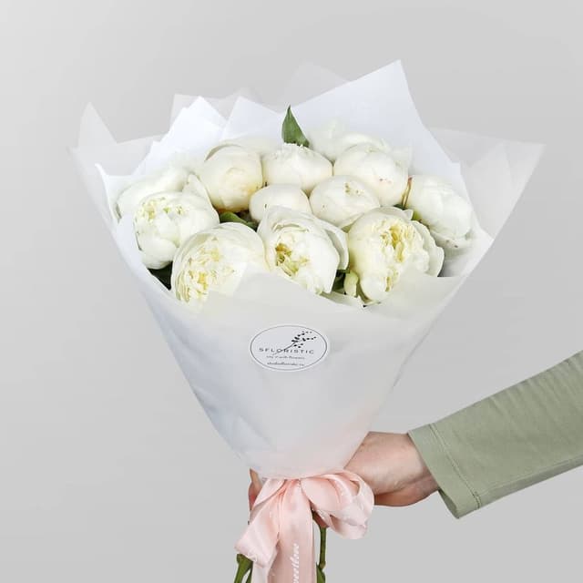 Букет из Пионов «Белое безмолвие» Букет из Пионов «Белое безмолвие»