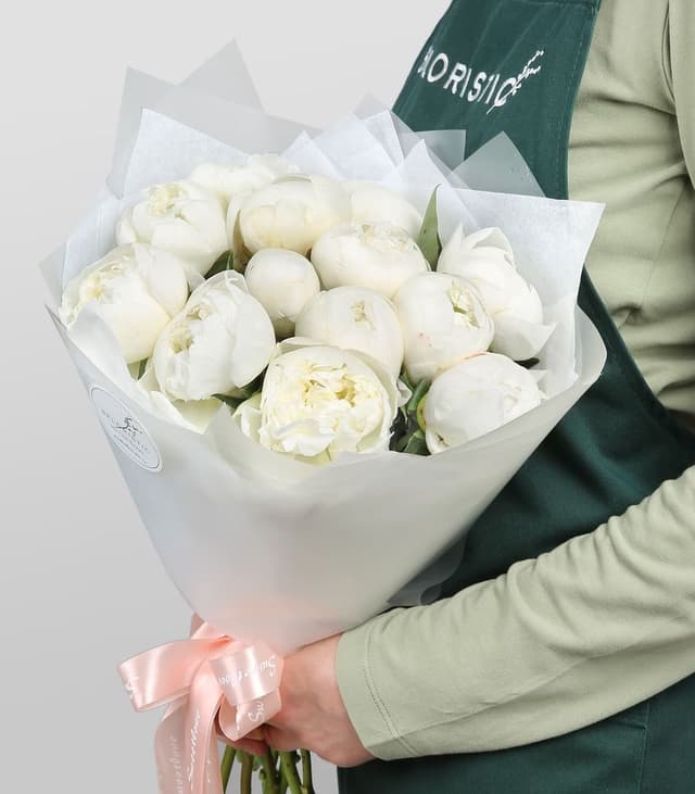 Букет из Пионов «Белое безмолвие» Букет из Пионов «Белое безмолвие»