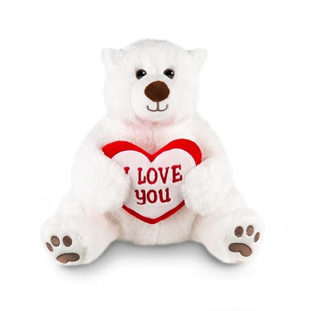 Мягкая игрушка Полярный мишка с сердцем Мягкая игрушка Полярный мишка с сердцем