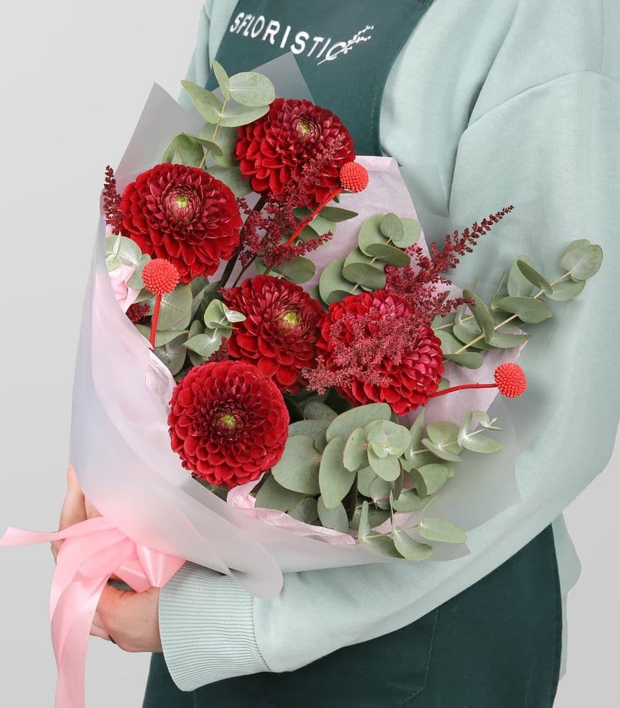 Букет из Георгин и Астильбы «Праздник Знаний»