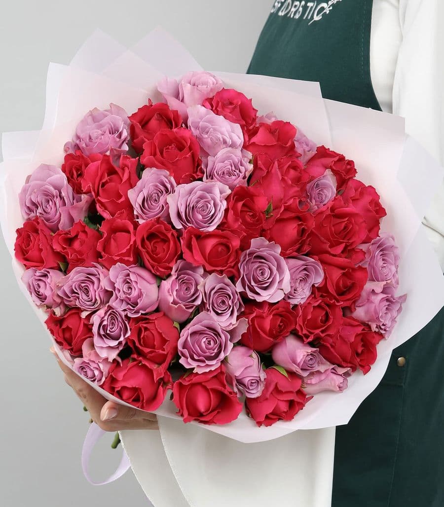 Букет Роз Кения 51 шт «Сказка из роз»
