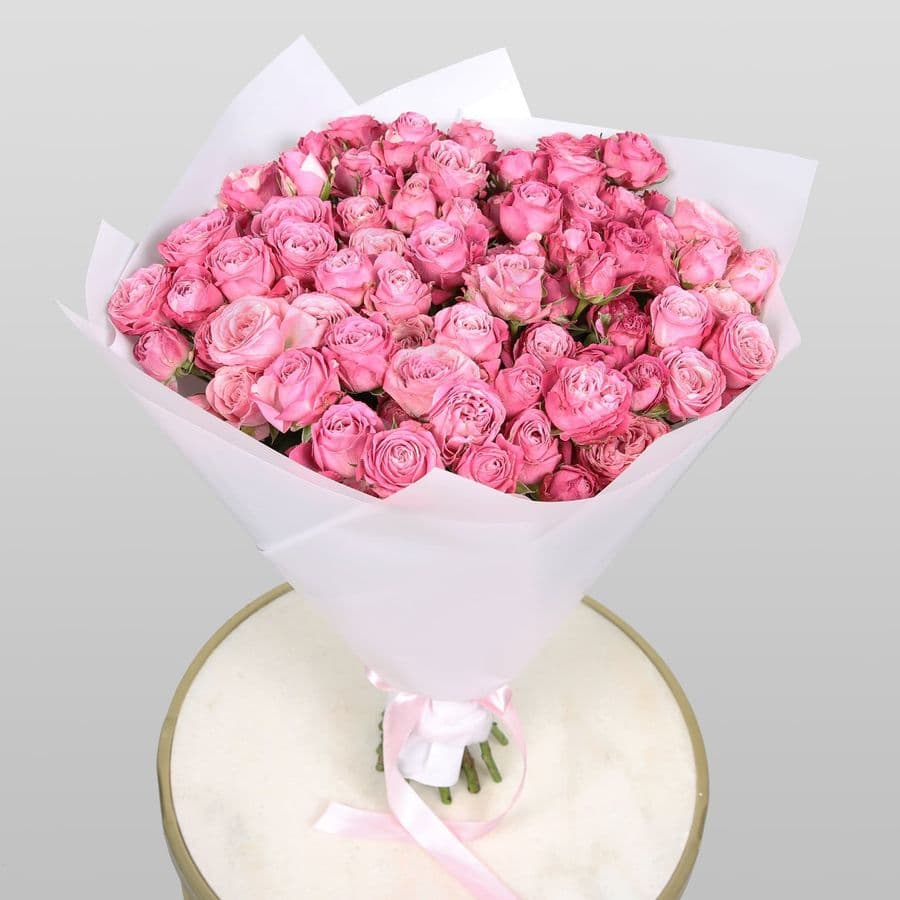 Букет Пионовидных Роз «Грезы фламинго»