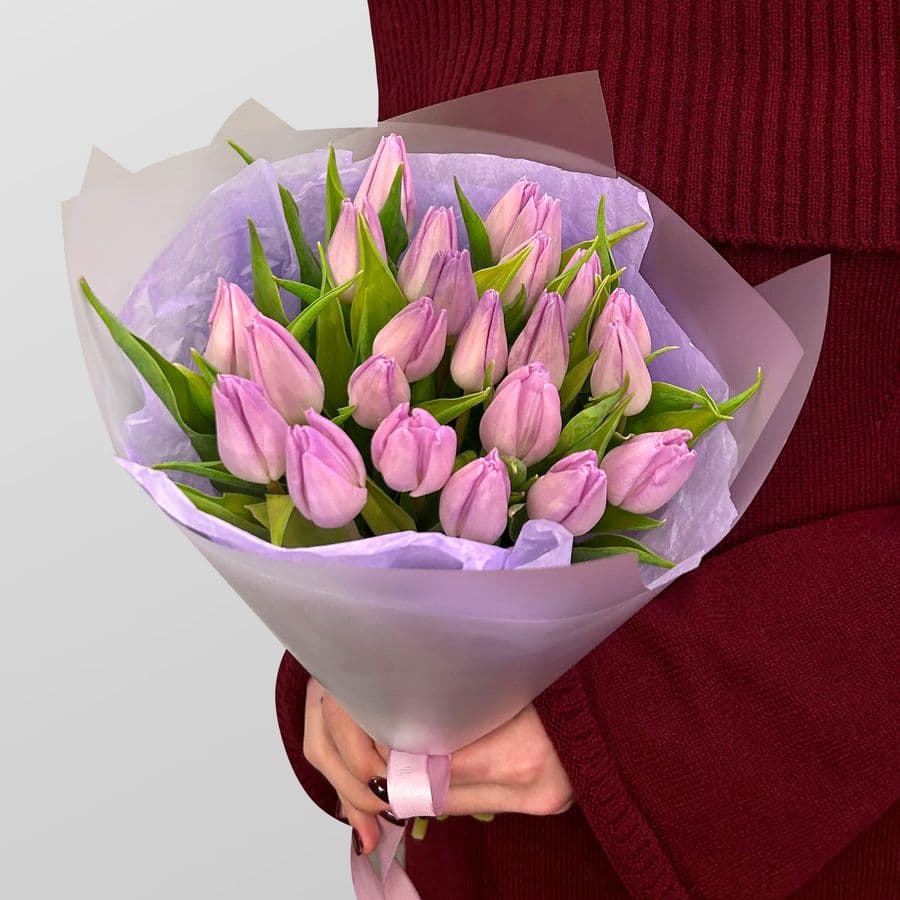 Букет из Тюльпанов «Лиловый бриз»