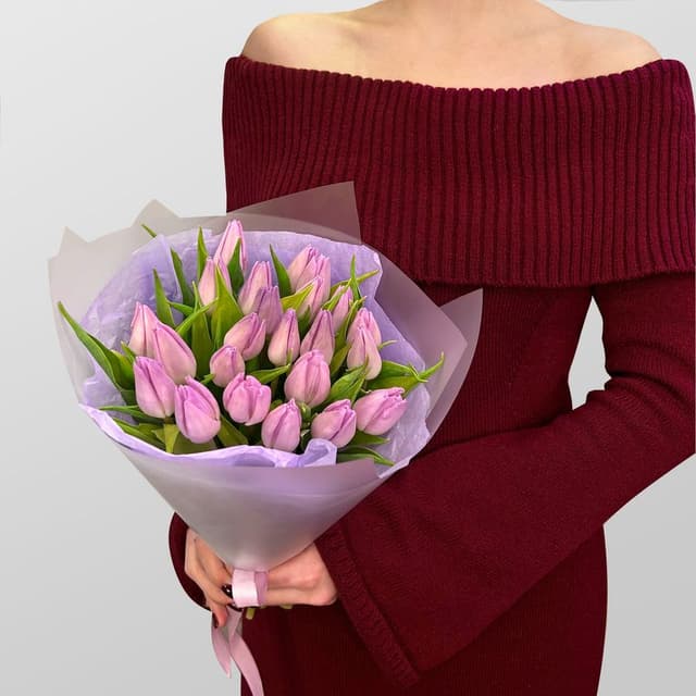 Букет из Тюльпанов «Лиловый бриз» Букет из Тюльпанов «Лиловый бриз»