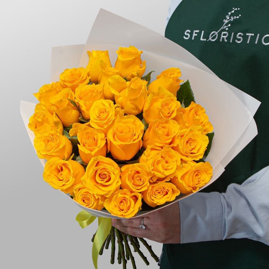 Букет Роз Кения 25 шт «Капелька солнца»