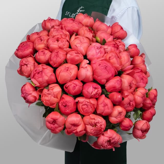 Букет коралловых Пионов «Лагуна грёз» Букет коралловых Пионов «Лагуна грёз»