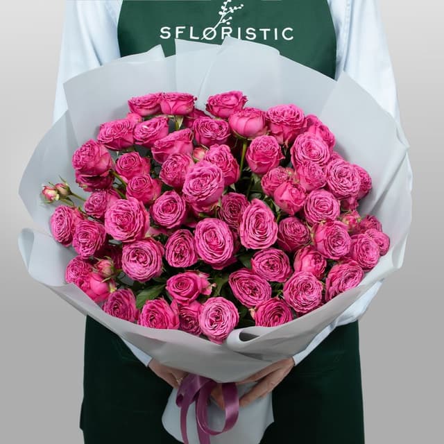 Букет из кустовых пионовидных Роз «Сладкая нега» Букет из кустовых пионовидных Роз «Сладкая нега»