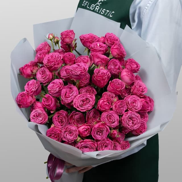 Букет из кустовых пионовидных Роз «Сладкая нега» Букет из кустовых пионовидных Роз «Сладкая нега»