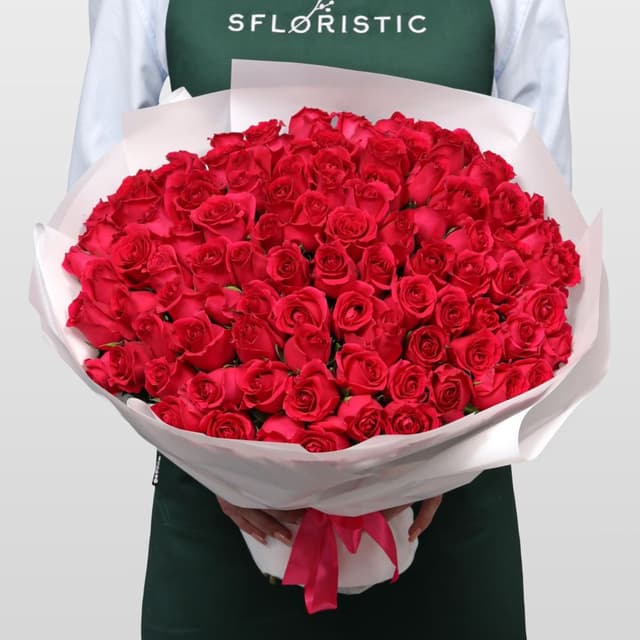 Букет Роз Кения 101 шт «Для самой дорогой» Букет Роз Кения 101 шт «Для самой дорогой»