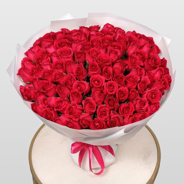 Букет Роз Кения 101 шт «Для самой дорогой» Букет Роз Кения 101 шт «Для самой дорогой»