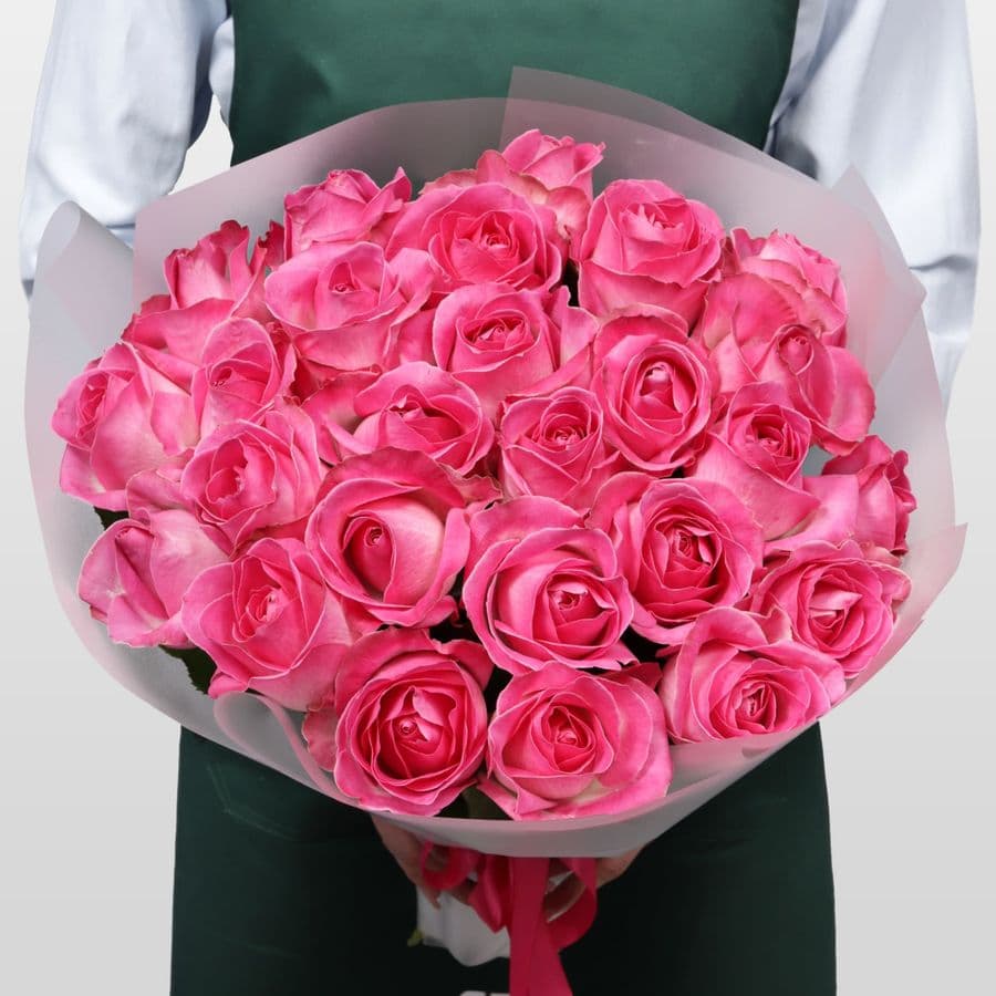 Букет Роз Россия 25 шт «Тихое восхищение»
