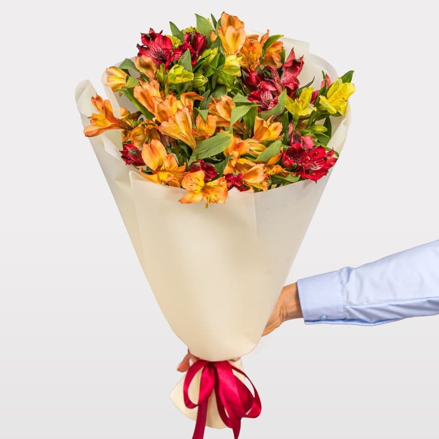 Букет Альстромерий «Танец пламени»
