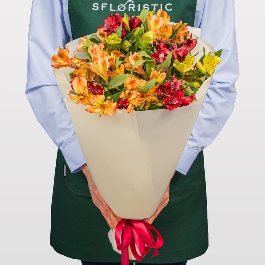 Букет Альстромерий «Танец пламени»