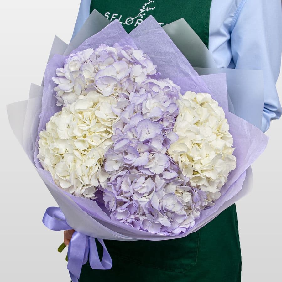 Букет из Гортензий «Сиреневая Нежность»