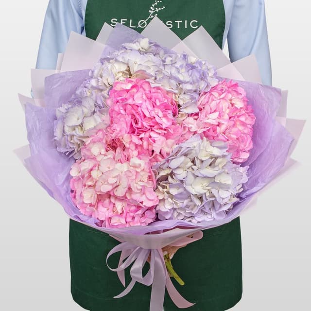 Букет из Гортензий «Малиновый Ветер» Букет из Гортензий «Малиновый Ветер»