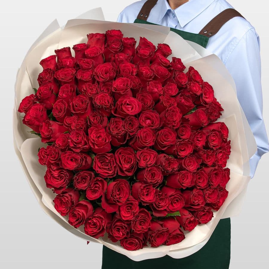Букет Роз Кения 60 см 101 шт «Легенда Любви»