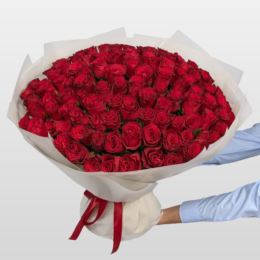 Букет Роз Кения 60 см 101 шт «Легенда Любви»