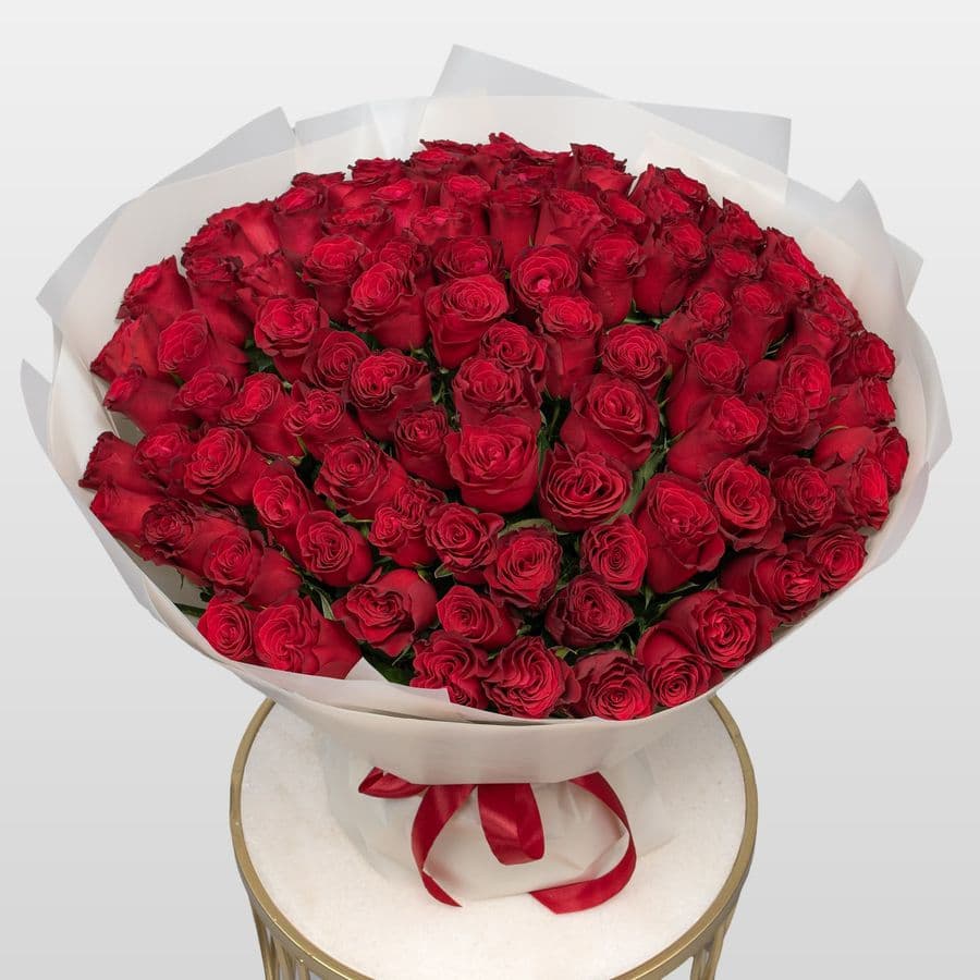 Букет Роз Кения 60 см 101 шт «Легенда Любви»