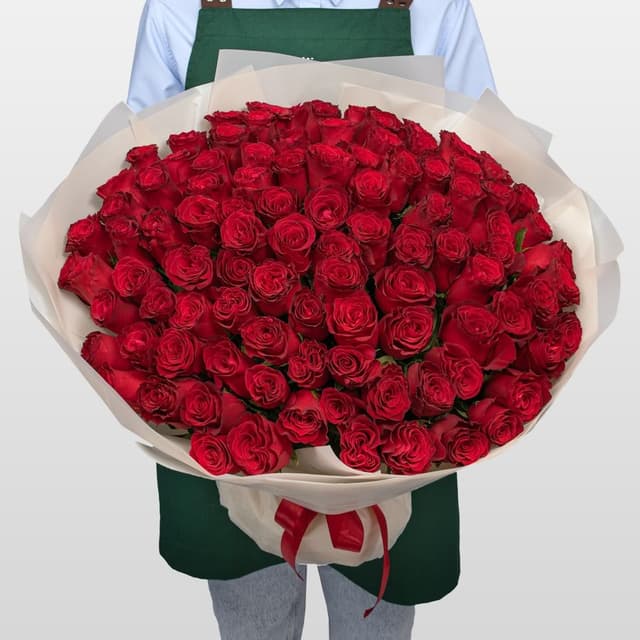 Букет Роз Кения 60 см 101 шт «Легенда Любви» Букет Роз Кения 60 см 101 шт «Легенда Любви»
