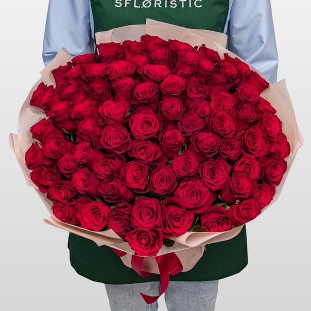 Букет Роз Кения 60 см 75 шт «Больше, чем слова» Букет Роз Кения 60 см 75 шт «Больше, чем слова»