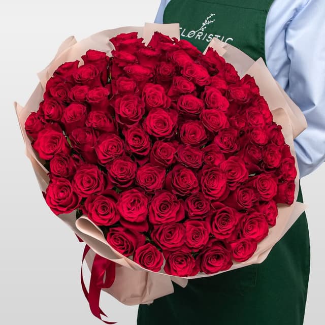 Букет Роз Кения 60 см 75 шт «Больше, чем слова» Букет Роз Кения 60 см 75 шт «Больше, чем слова»