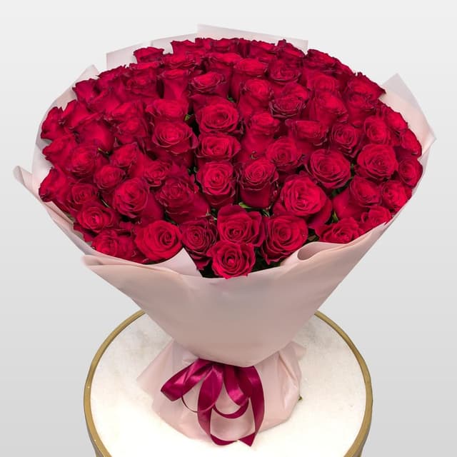 Букет Роз Кения 60 см 75 шт «Больше, чем слова» Букет Роз Кения 60 см 75 шт «Больше, чем слова»