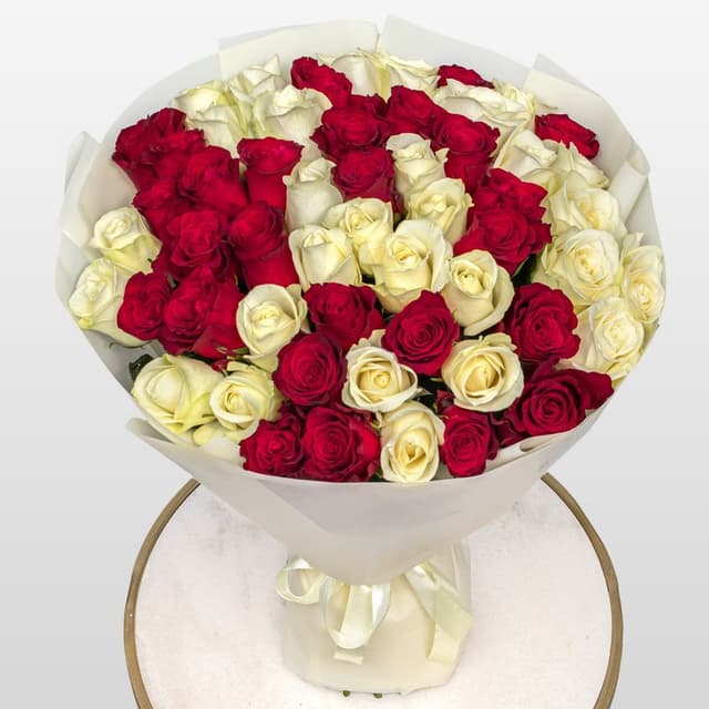 Букет Роз Кения 60 см 51 шт «Идеальная пара» Букет Роз Кения 60 см 51 шт «Идеальная пара»