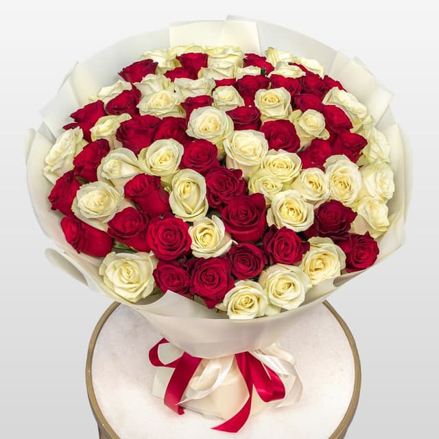 Букет Роз Кения 60 см 75 шт «Теплые слова» Букет Роз Кения 60 см 75 шт «Теплые слова»