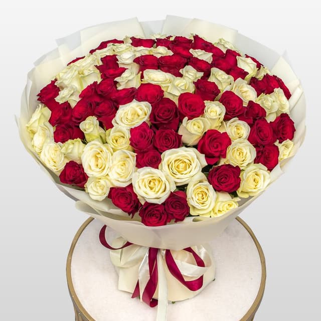 Букет Роз Кения 60 см 101 шт «Вихрь чувств» Букет Роз Кения 60 см 101 шт «Вихрь чувств»