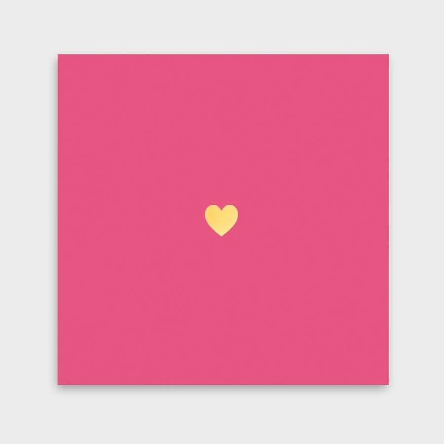 Мини-открытка розовая «Сердце»