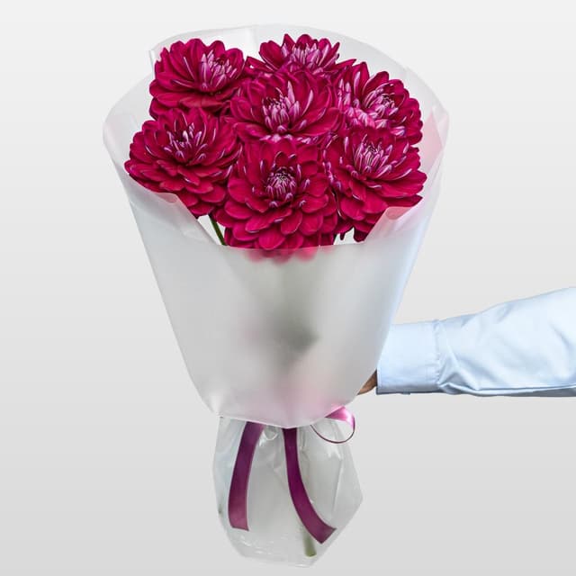 Букет из Георгин «Драгоценный Аметист» Букет из Георгин «Драгоценный Аметист»