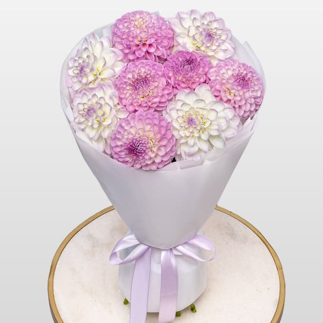 Букет из Георгин «Утренняя Вуаль» Букет из Георгин «Утренняя Вуаль»