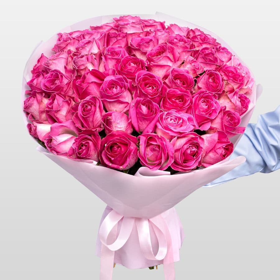 Букет из Роз Либерти 51 шт «Великая Страсть»