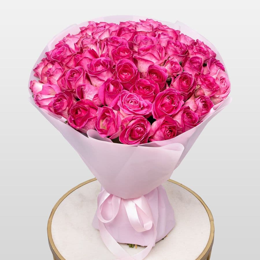 Букет из Роз Либерти 51 шт «Великая Страсть»