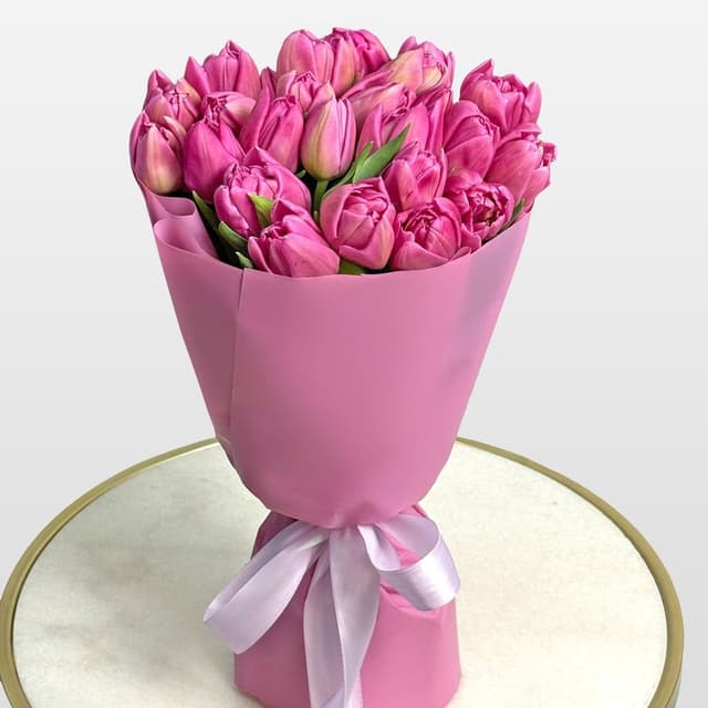 Букет розовых Пионовидных Тюльпанов 25 шт «Глубина Чувств» Букет розовых Пионовидных Тюльпанов 25 шт «Глубина Чувств»