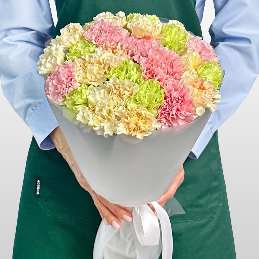 Букет из Гвоздик 25 шт «Фруктовое Драже»